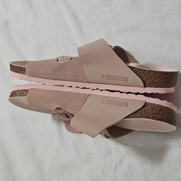 Birkenstock Arizona SplitNubuck/Suede LeatherBlush Pink Sandals Size 41 - Picture 10 of 15